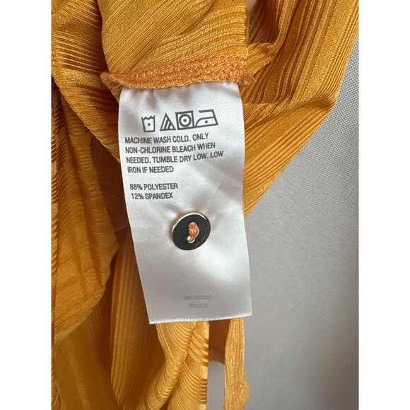 Iman XS Long Sleeve Button-Up Shirt - Mustard Yellow - Picture 5 of 6